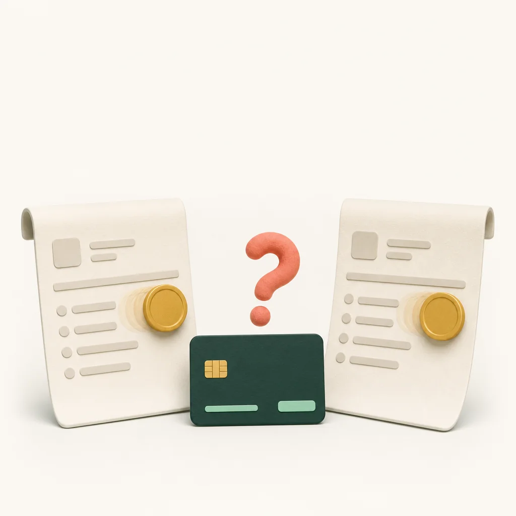 One credit card between two statements, suggesting the same spending being counted twice.